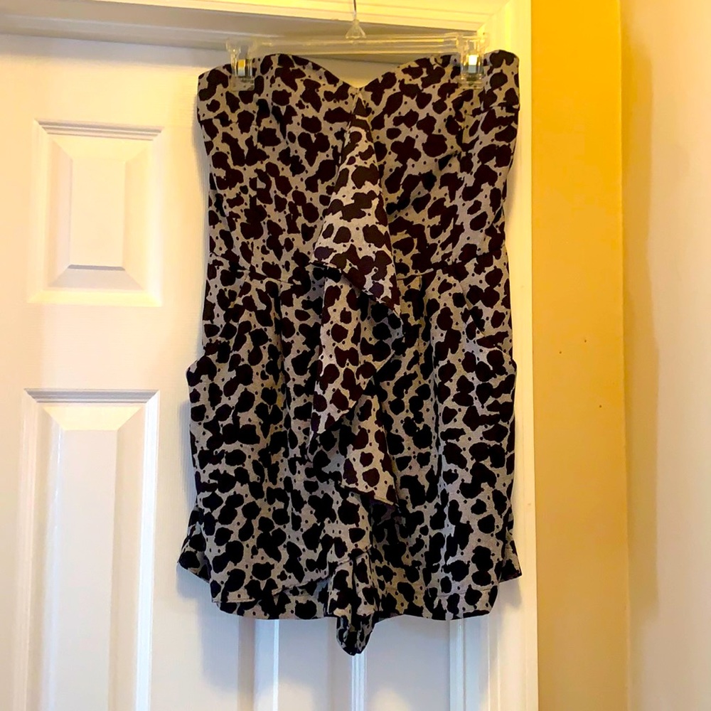 Express Black and Cream Animal Print Women’s Shorts